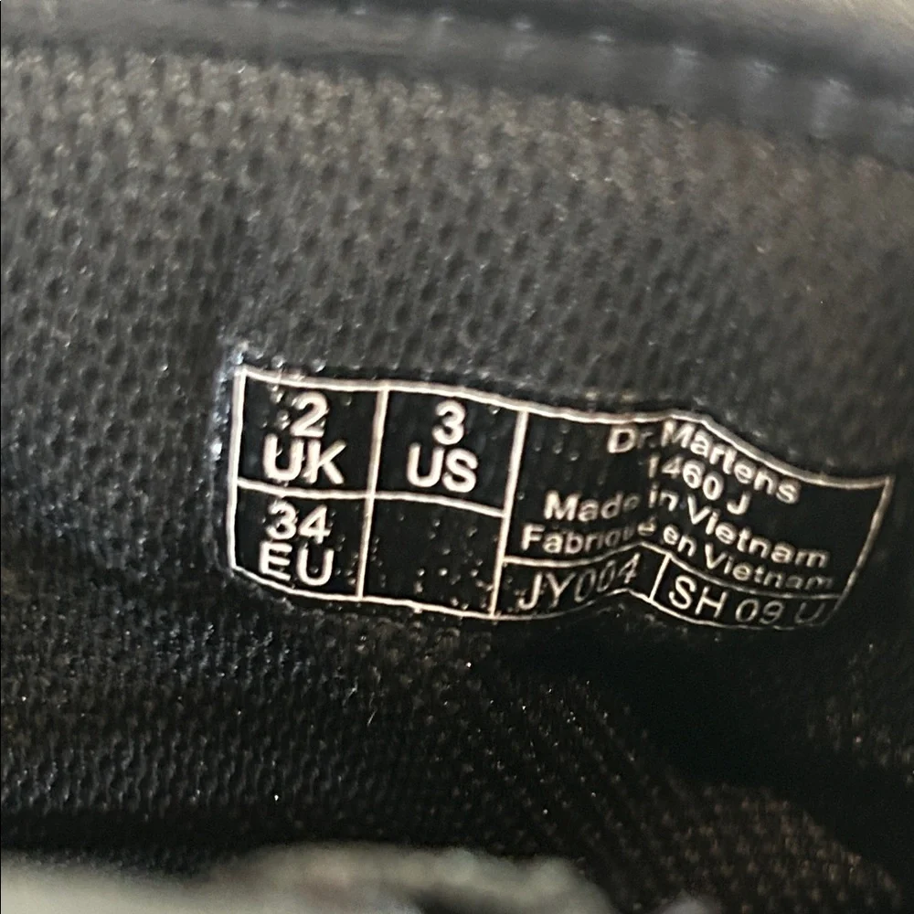 Dr. Martens Black Leather Boots with Yellow Stitching - Picture 5 of 5